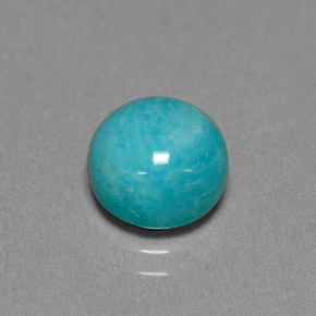 2.33 ct Blue Amazonite Stone, Natural Amazonite in Round Cabochon Shape for Sale