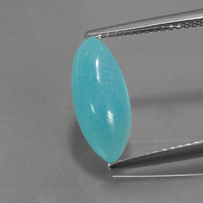 2.18 ct Blue Amazonite Gemstone, Amazonite Gem in Marquise Cabochon Shape for Sale.