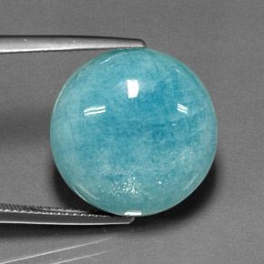 16.06 ct Blue Amazonite Gemstone, Amazonite Gem in Round Cabochon Shape for Sale.
