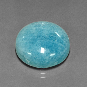 16.06 ct Blue Amazonite Stone, Natural Amazonite in Round Cabochon Shape for Sale