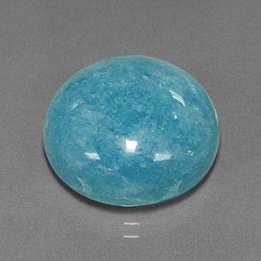 17.24 ct Blue Amazonite Gemstone, Amazonite Gem in Round Cabochon Shape for Sale.
