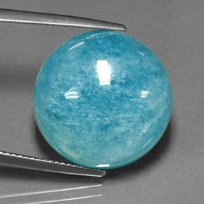 17.24 ct Blue Amazonite Stone, Natural Amazonite in Round Cabochon Shape for Sale