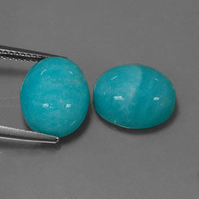 10.53 ct Green Amazonite Gemstone, Amazonite Gem in Oval Cabochon Shape for Sale.
