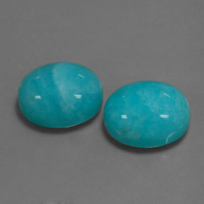 10.53 ct Green Amazonite Stone, Natural Amazonite in Oval Cabochon Shape for Sale