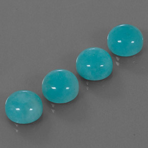 16.46 ct Blue Amazonite Stone, Natural Amazonite in Round Cabochon Shape for Sale
