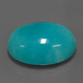 15.36 ct Green Amazonite Stone, Natural Amazonite in Oval Cabochon Shape for Sale