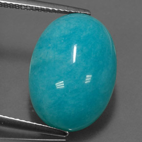 11.57 ct Green Amazonite Gemstone, Amazonite Gem in Oval Cabochon Shape for Sale.