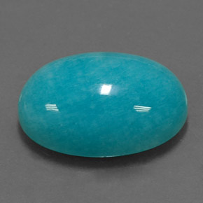 11.57 ct Green Amazonite Stone, Natural Amazonite in Oval Cabochon Shape for Sale