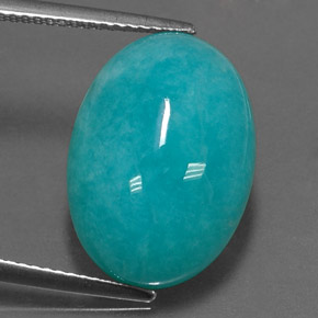 11.62 ct Blue Amazonite Gemstone, Amazonite Gem in Oval Cabochon Shape for Sale.