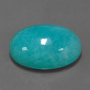 11.62 ct Blue Amazonite Stone, Natural Amazonite in Oval Cabochon Shape for Sale