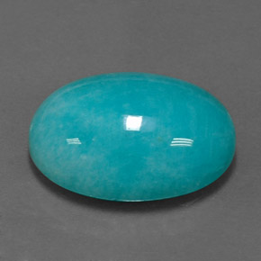11.47 ct Blue Amazonite Stone, Natural Amazonite in Oval Cabochon Shape for Sale