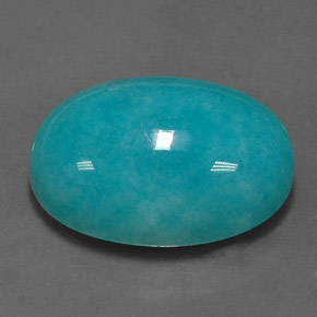 12.46 ct Green Amazonite Stone, Natural Amazonite in Oval Cabochon Shape for Sale