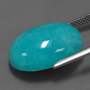 Amazonite Gemstone in 18 x 13 mm (calibrated) Size for Sale, Amazonite Stone in Blue-Green Color