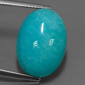 11.27 ct Green Amazonite Gemstone, Amazonite Gem in Oval Cabochon Shape for Sale.