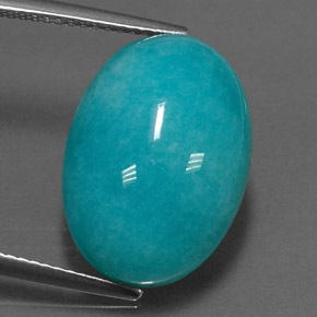 11.14 ct Green Amazonite Gemstone, Amazonite Gem in Oval Cabochon Shape for Sale.