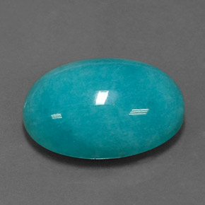 11.14 ct Green Amazonite Stone, Natural Amazonite in Oval Cabochon Shape for Sale