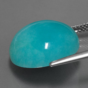 Amazonite Gemstone in 16.1 mm Size for Sale, Amazonite Stone in Blue-Green Color