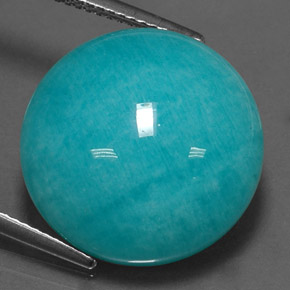 17.74 ct Green Amazonite Gemstone, Amazonite Gem in Round Cabochon Shape for Sale.