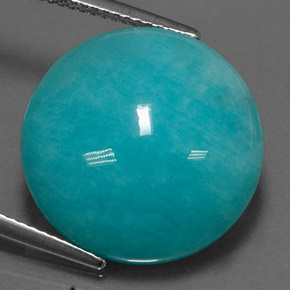 16.27 ct Green Amazonite Gemstone, Amazonite Gem in Round Cabochon Shape for Sale.