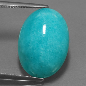 11.08 ct Green Amazonite Gemstone, Amazonite Gem in Oval Cabochon Shape for Sale.