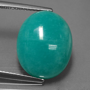 10.32 ct Blue Amazonite Gemstone, Amazonite Gem in Oval Cabochon Shape for Sale.