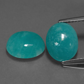 5.06 ct Blue Amazonite Gemstone, Amazonite Gem in Oval Cabochon Shape for Sale.