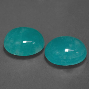 5.06 ct Blue Amazonite Stone, Natural Amazonite in Oval Cabochon Shape for Sale