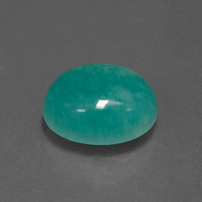 2.58 ct Blue Amazonite Stone, Natural Amazonite in Oval Cabochon Shape for Sale