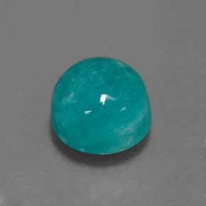 3.04 ct Blue Amazonite Stone, Natural Amazonite in Round Cabochon Shape for Sale