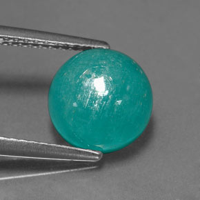 2.93 ct Blue Amazonite Gemstone, Amazonite Gem in Round Cabochon Shape for Sale.