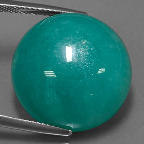 31.50 ct Green Amazonite Gemstone, Amazonite Gem in Round Cabochon Shape for Sale.