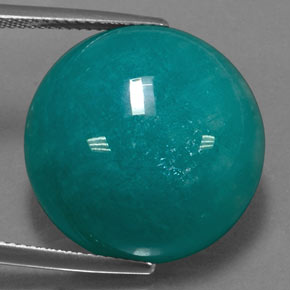 30.67 ct Green Amazonite Gemstone, Amazonite Gem in Round Cabochon Shape for Sale.