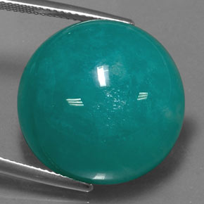 32.85 ct Blue Amazonite Gemstone, Amazonite Gem in Round Cabochon Shape for Sale.