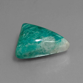 10.88 ct Green Amazonite Stone, Natural Amazonite in Trillion Cabochon Shape for Sale