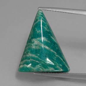 10.71 ct Green Amazonite Gemstone, Amazonite Gem in Trillion Cabochon Shape for Sale.