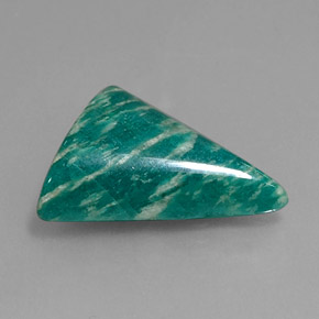 10.71 ct Green Amazonite Stone, Natural Amazonite in Trillion Cabochon Shape for Sale