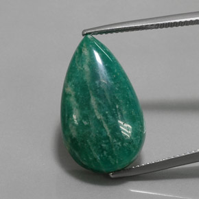 15.40 ct Green Amazonite Gemstone, Amazonite Gem in Pear Cabochon Shape for Sale.