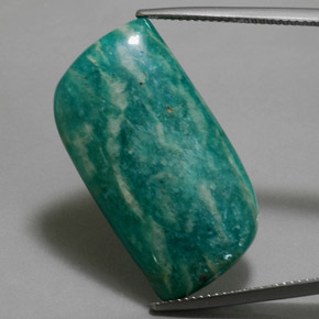 24.16 ct Green Amazonite Gemstone, Amazonite Gem in Fancy Cabochon Shape for Sale.