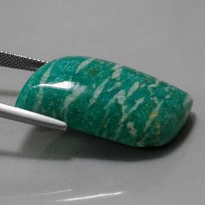 Amazonite Gemstone in 31 x 16.7 mm Size for Sale, Amazonite Stone in Green Color