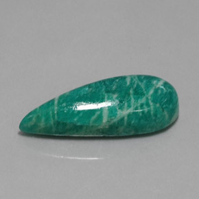 17.19 ct Green Amazonite Stone, Natural Amazonite in Pear Cabochon Shape for Sale