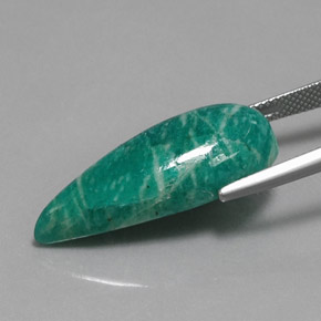 Amazonite Gemstone in 29.3 x 11.4 mm Size for Sale, Amazonite Stone in Green Color