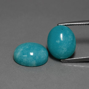 10.34 ct Green Amazonite Gemstone, Amazonite Gem in Oval Cabochon Shape for Sale.