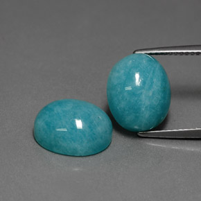 10.62 ct Green Amazonite Gemstone, Amazonite Gem in Oval Cabochon Shape for Sale.