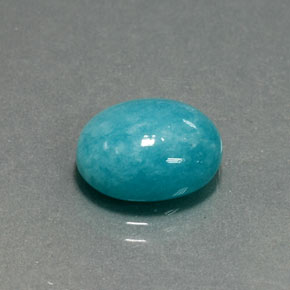 4.51 ct Green Amazonite Stone, Natural Amazonite in Oval Cabochon Shape for Sale