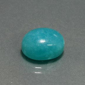 5.24 ct Green Amazonite Stone, Natural Amazonite in Oval Cabochon Shape for Sale