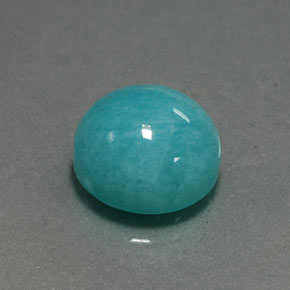 6.92 ct Green Amazonite Stone, Natural Amazonite in Round Cabochon Shape for Sale