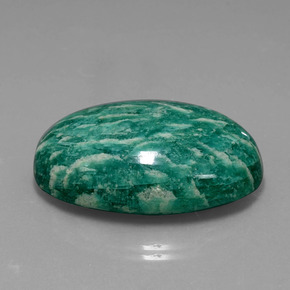 56.24 ct Green Amazonite Stone, Natural Amazonite in Oval Cabochon Shape for Sale