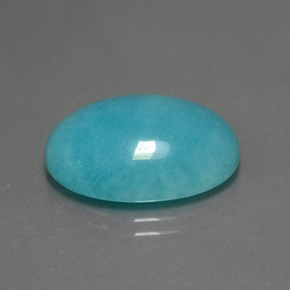 13.65 ct Blue Amazonite Stone, Natural Amazonite in Oval Cabochon Shape for Sale