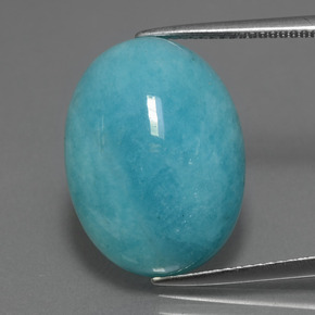 14.71 ct Green Amazonite Gemstone, Amazonite Gem in Oval Cabochon Shape for Sale.