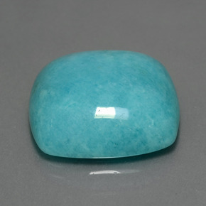 23.42 ct Blue Amazonite Stone, Natural Amazonite in Cushion Cabochon Shape for Sale